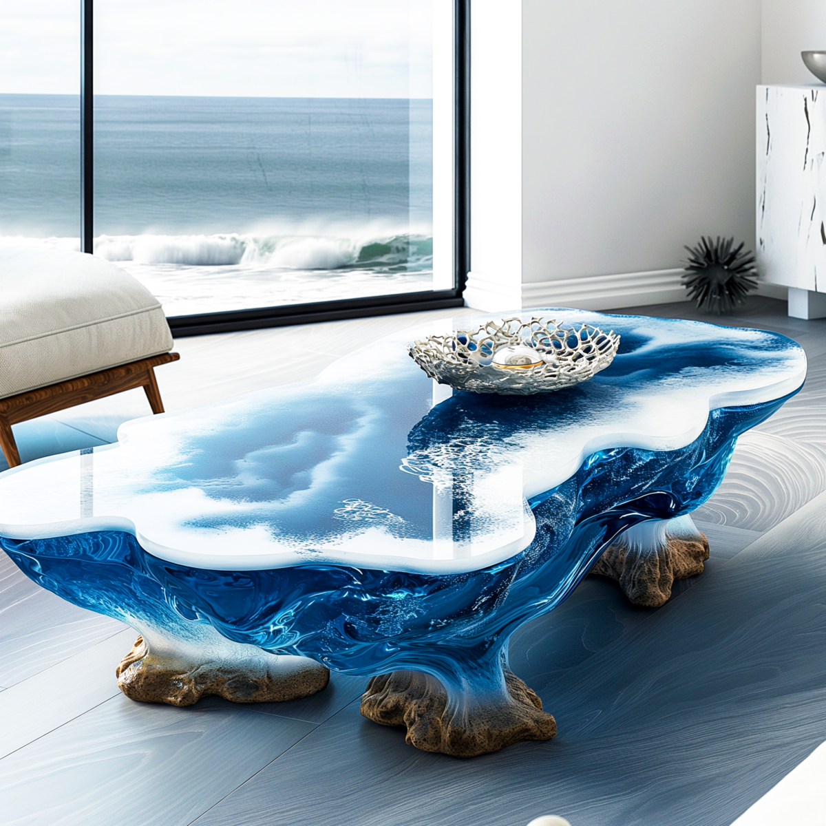 Captivating Currents: Unveiling the Allure of Epoxy Ocean Center Tables ...