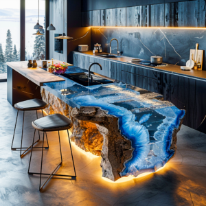 Crystal Epoxy Kitchen Islands: Transforming Culinary Spaces with ...