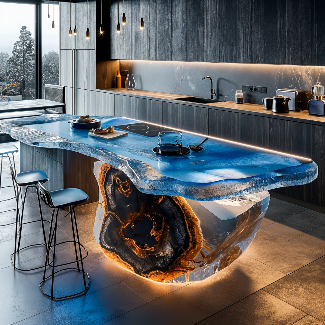 Crystal Epoxy Kitchen Islands: Transforming Culinary Spaces with ...