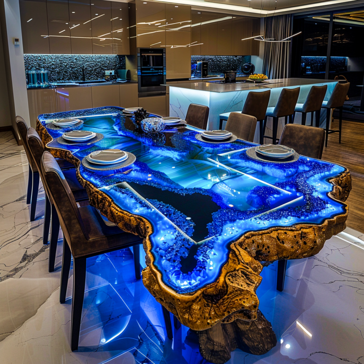 Epicurean Gem: Elevate Your Dining Experience with Giant Geode Epoxy ...