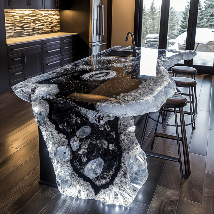 Crystal Epoxy Kitchen Islands: Transforming Culinary Spaces with ...
