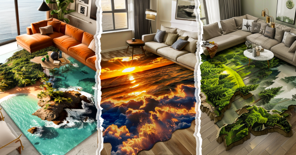 Peaceful Large Rug Nature's Chaos and Calm: Discovering Giant Rug Designs Inspired by ...