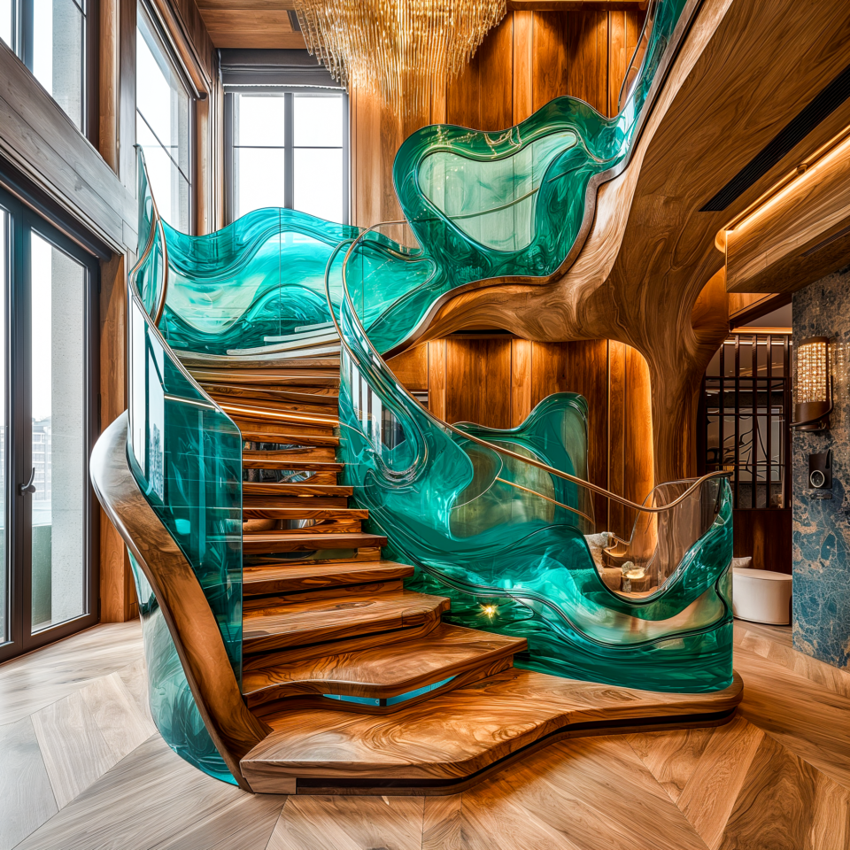Crafting Connections: Elegant Wood and Glass Staircase Designs for ...