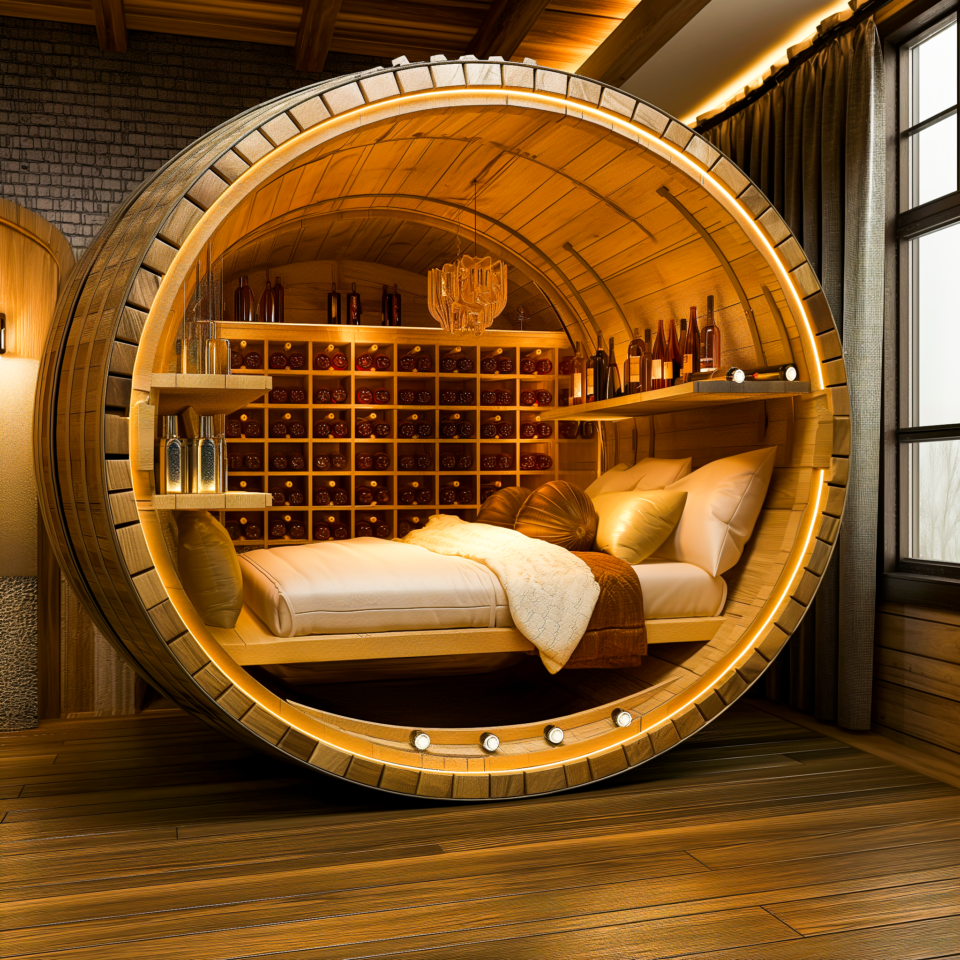 From Vineyard to Bedroom: The Irresistible Allure of Wine Barrel Beds ...