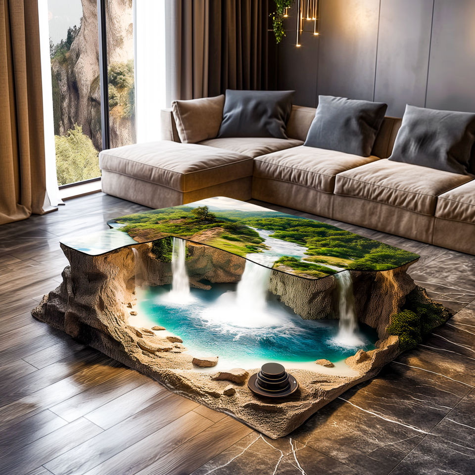Ripples of Style: Transform Your Living Space with Waterfall Coffee ...