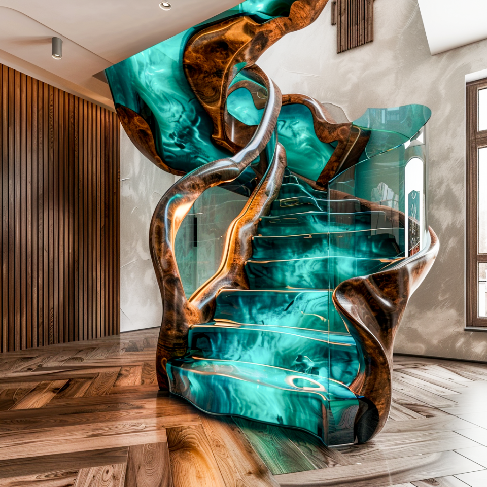 Crafting Connections: Elegant Wood and Glass Staircase Designs for ...