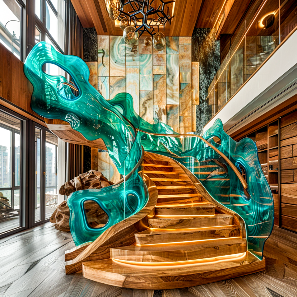 Crafting Connections: Elegant Wood and Glass Staircase Designs for ...