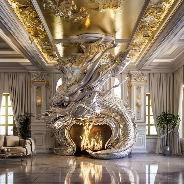 Dragon's Breath: Transforming Your Modern Room with a Metallic Dragon ...