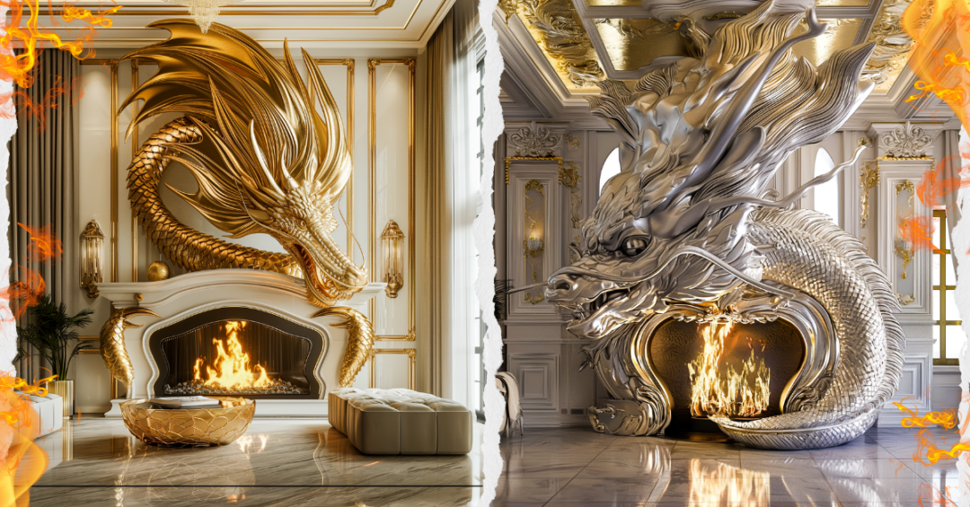 Dragon's Breath: Transforming Your Modern Room with a Metallic Dragon ...