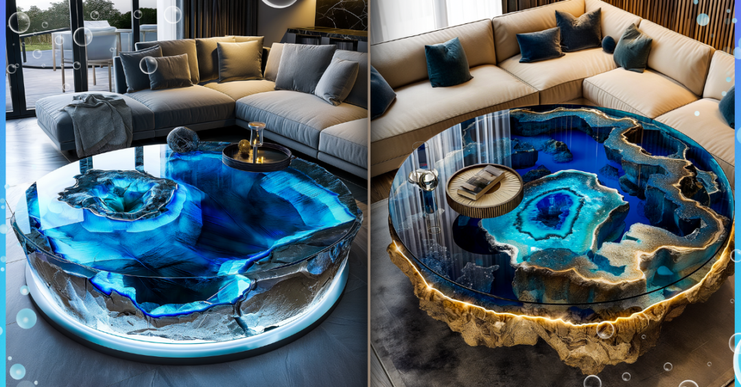 Geode Pool Table Geode Magic: Transform Your Living Space with Stunning Aquarium Coffee ...
