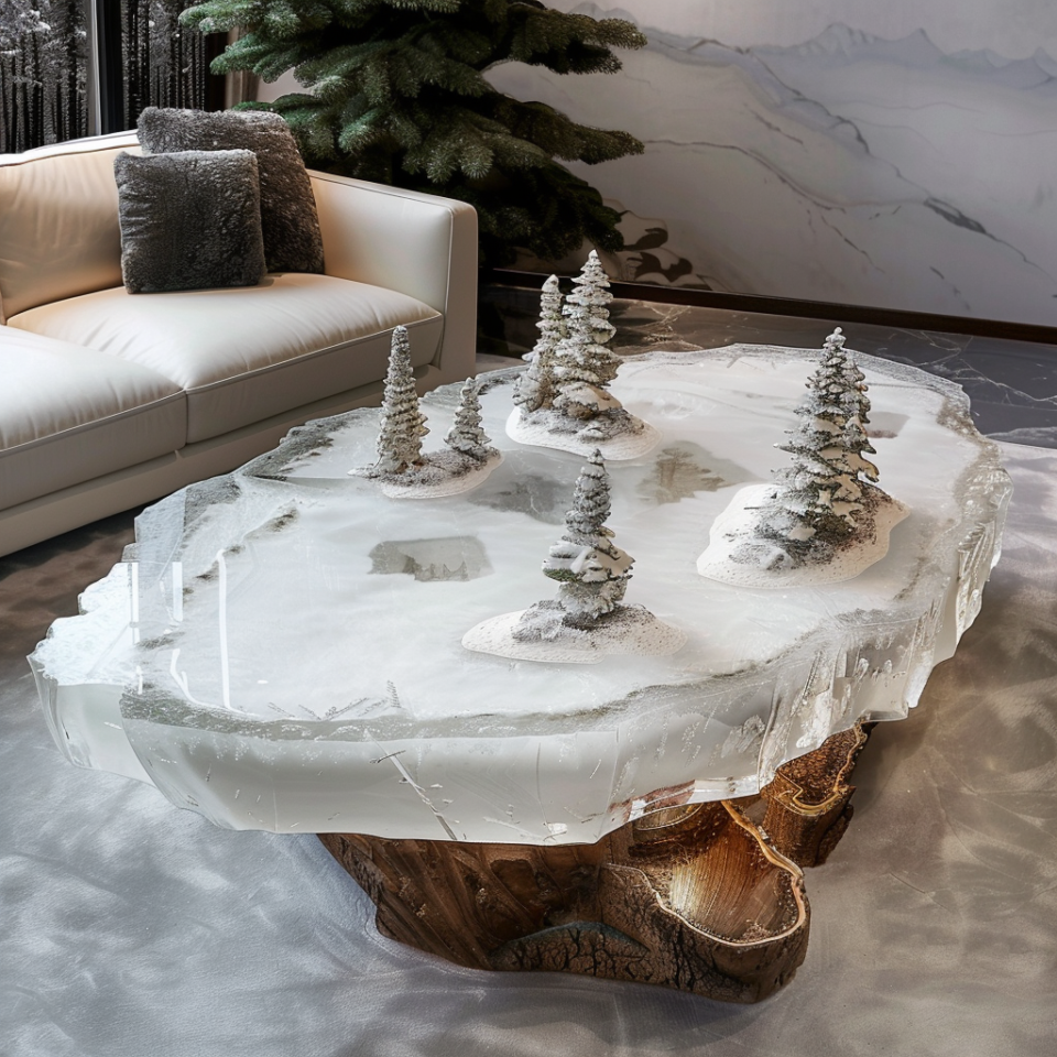 Winter Whimsy: Stunning Winter Wonderland Coffee Tables