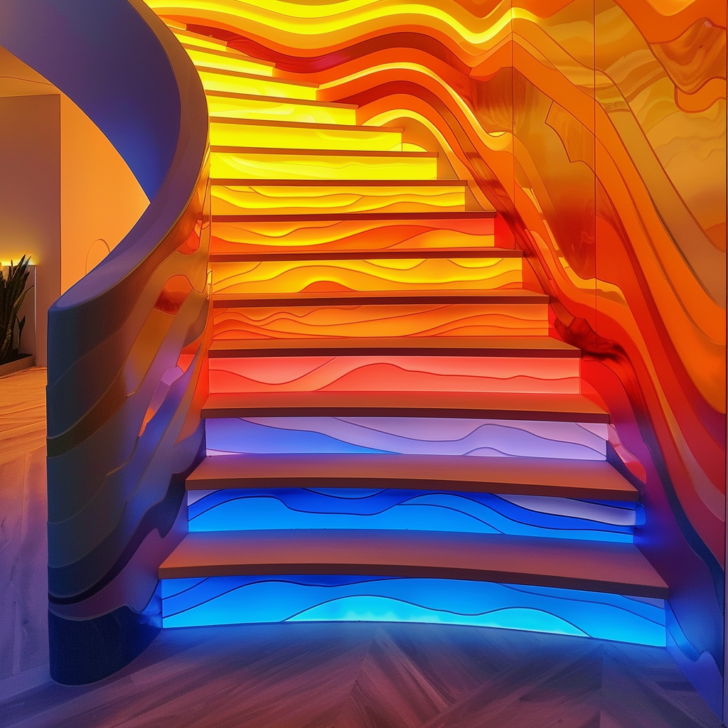 Ascending Beauty: Captivating Sunset-Inspired Staircases Unveiled