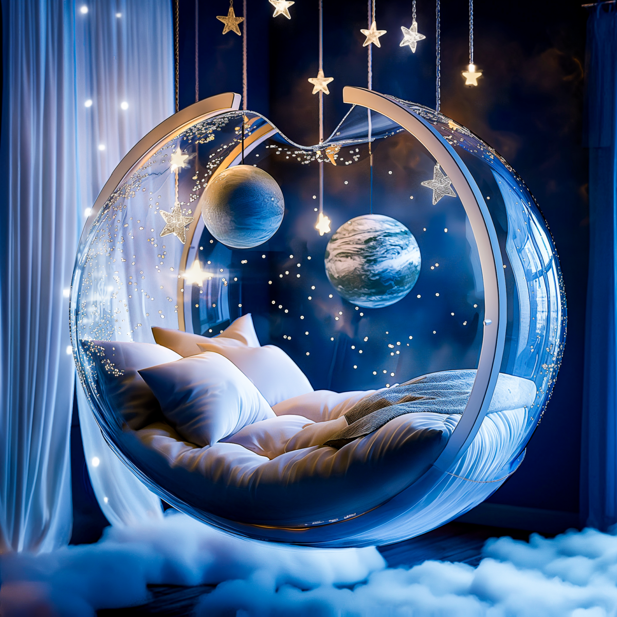 Bedtime Odyssey Transform Your Room with Spherical SpaceThemed Beds