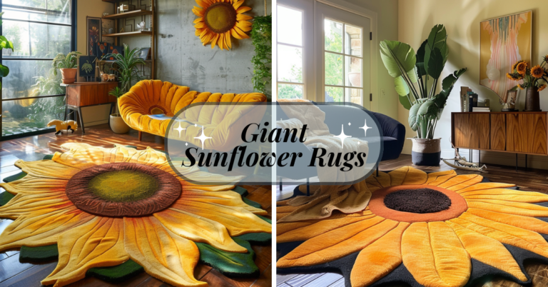 Blooming Beauty: Giant Sunflower Rugs to Brighten Your Home
