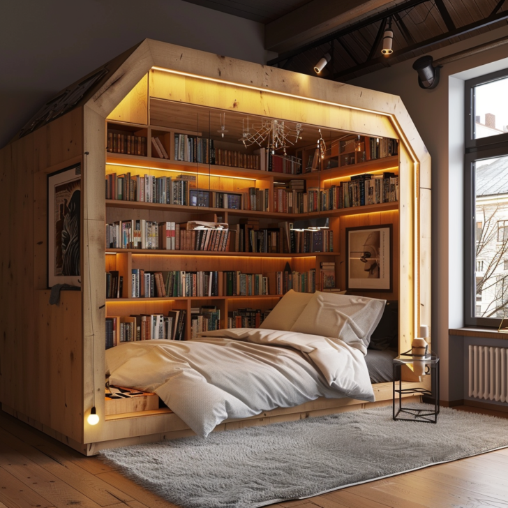 Cozy Reading Retreats: Library Beds for Book Lovers