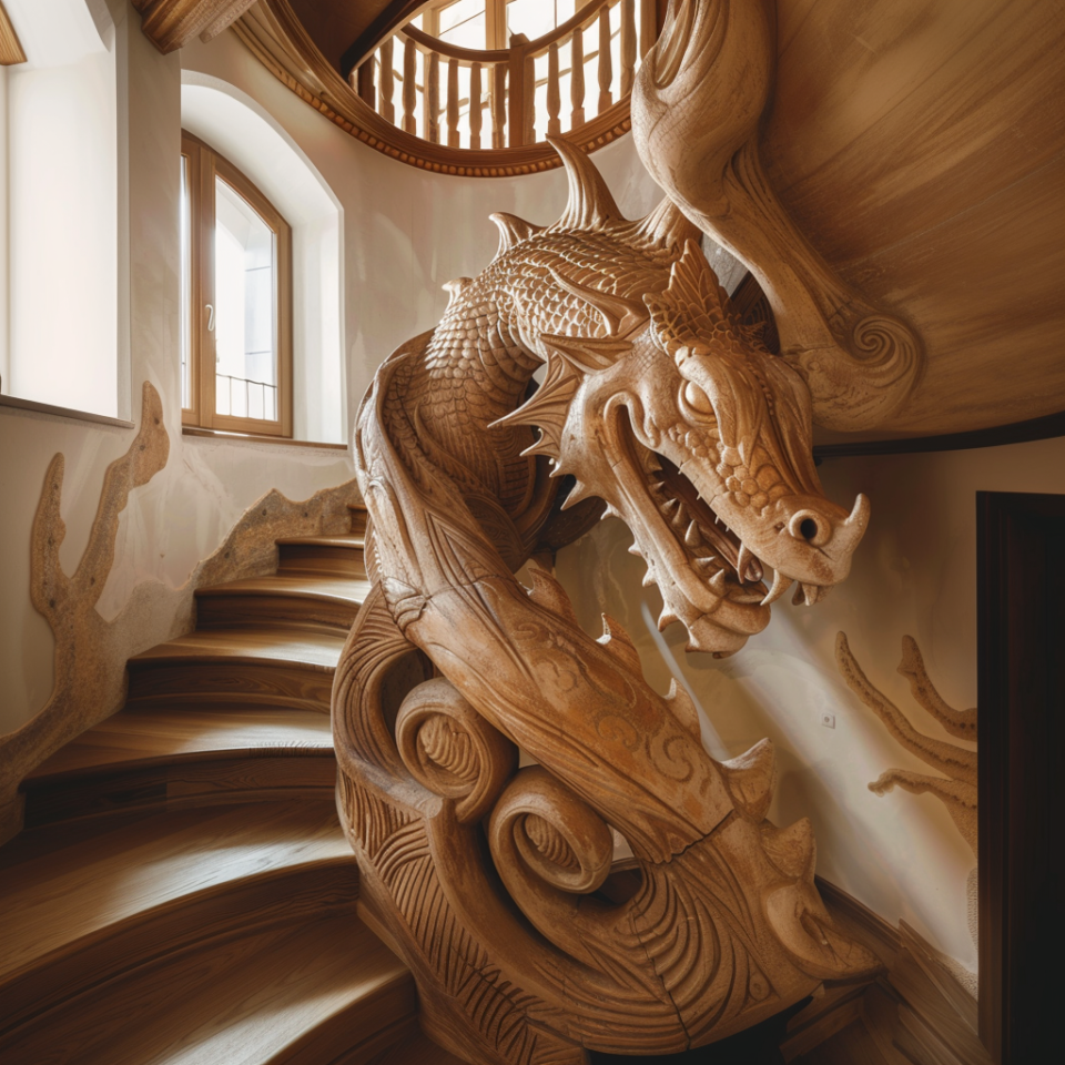 Dragon's Ascent: Marvel at Majestic Dragon Staircases