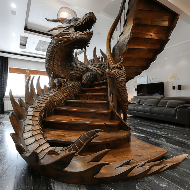 Dragon's Ascent: Marvel at Majestic Dragon Staircases