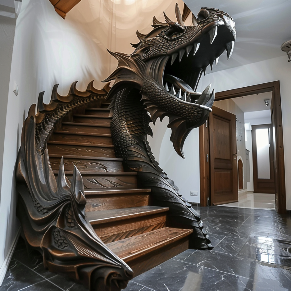 Dragon's Ascent: Marvel at Majestic Dragon Staircases