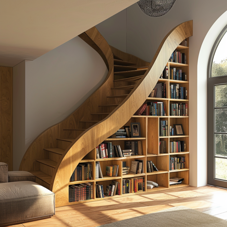 Ascending Literacy: Inspiring Designs of Bookshelf Staircases