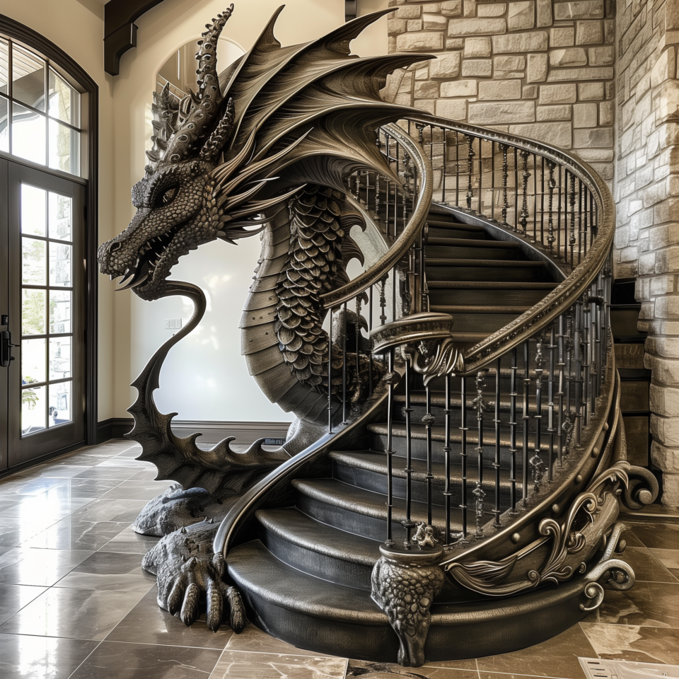 Dragon's Ascent: Marvel at Majestic Dragon Staircases