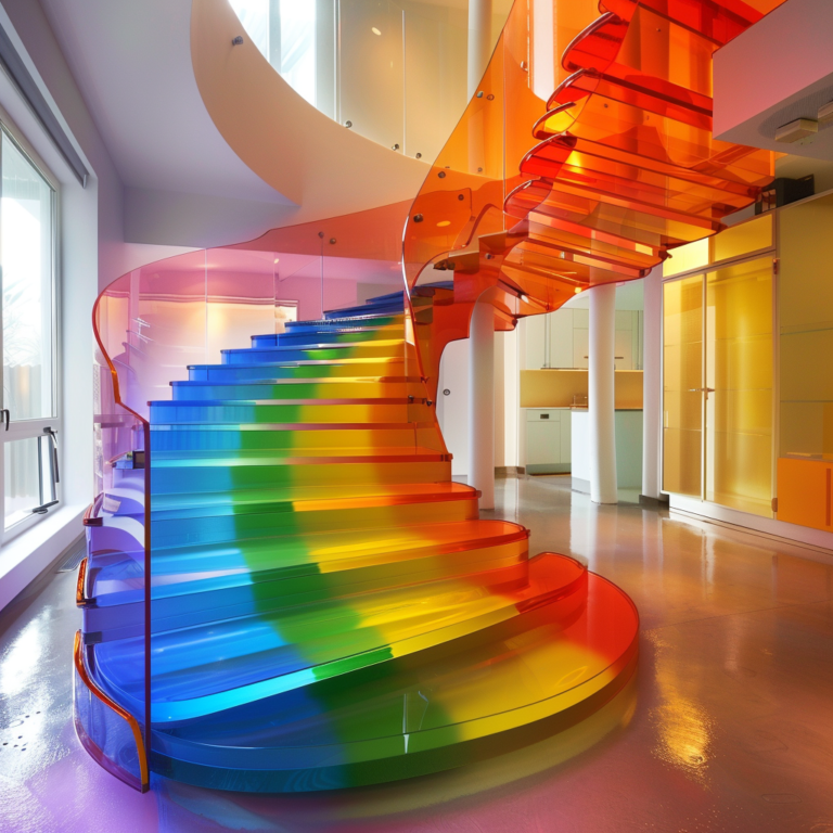 Step into Color: Vibrant Rainbow Staircases to Brighten Your Home